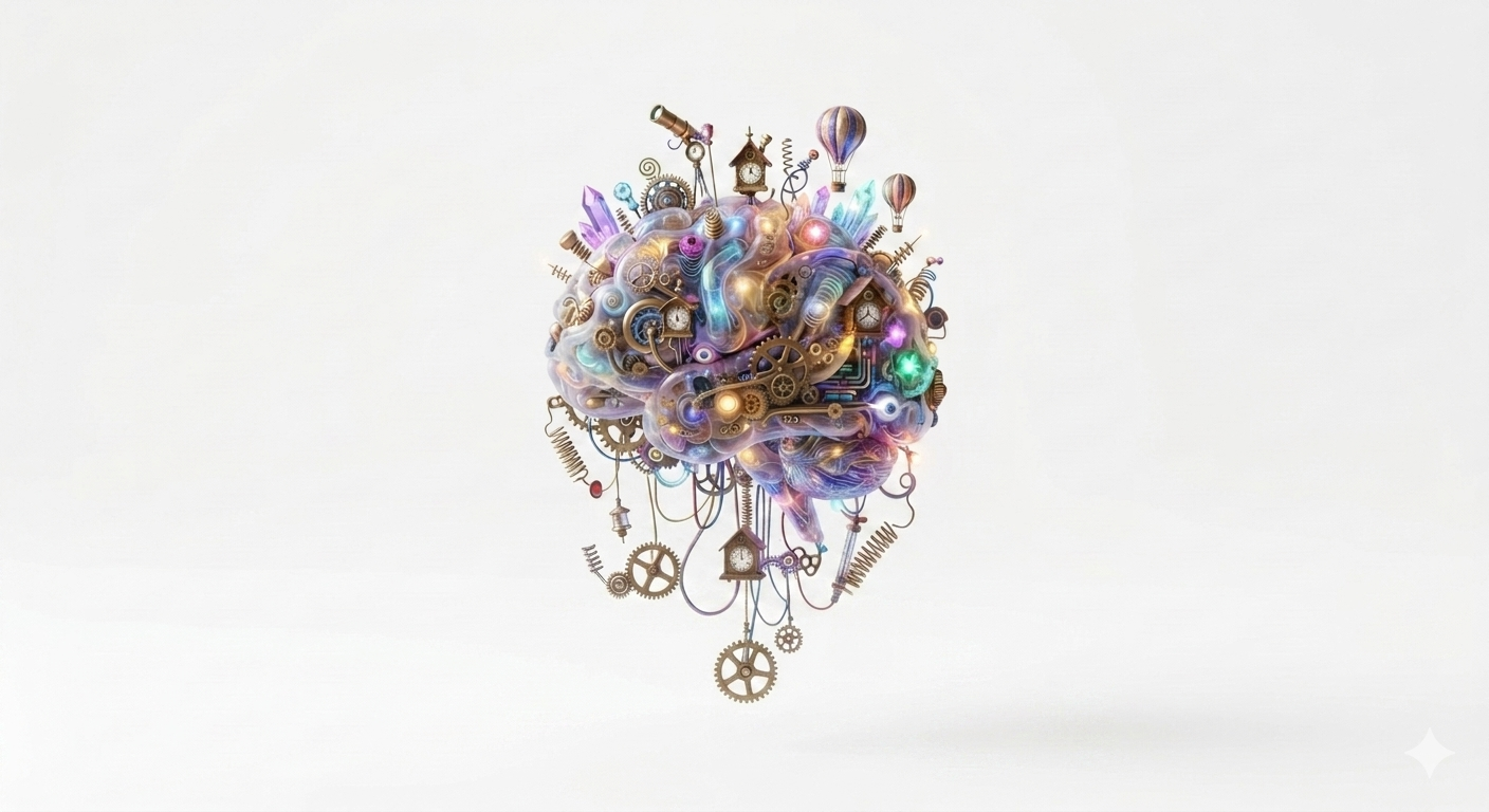 OddBrain — a mechanical, clockwork mind